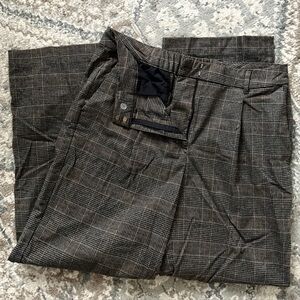 Old Navy Checkered Wide-Leg Trousers